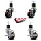 Service Caster 3'' Maroon Poly Wheel Swivel 1-7/8'' Expanding Stem Caster Set 2 Brakes, 4PK SCC-EX20S314-PPUB-MRN-2-TLB-2-178 - alternate 4